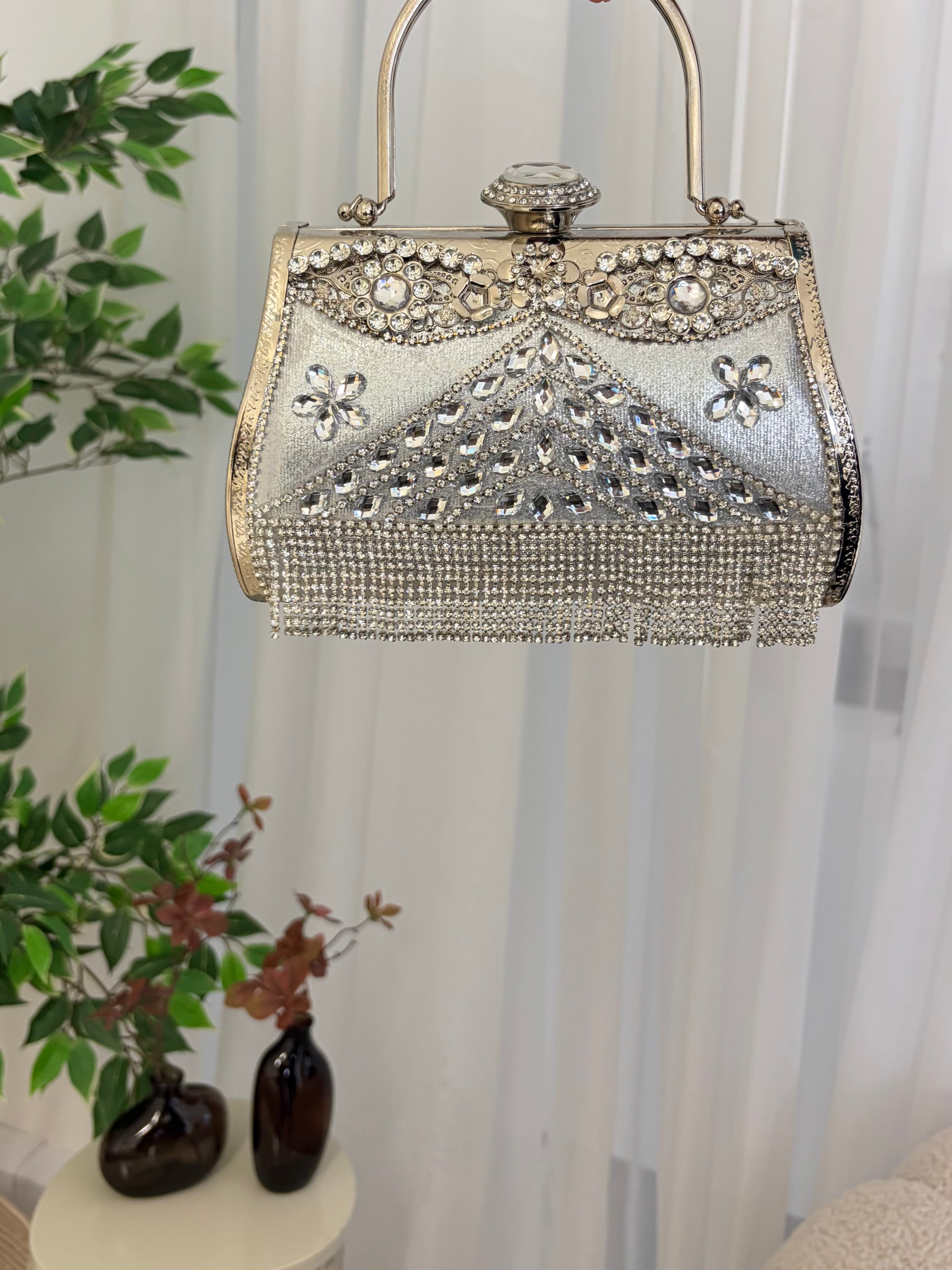 Silver Bridal Bag